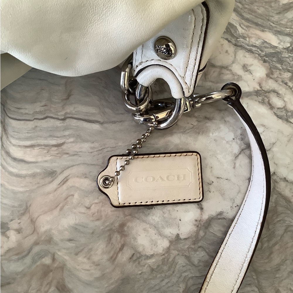 Coach Kristin White Leather Convertible Satchel Crossbody Bag With Hang Tags - Picture 2 of 13